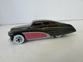 MATTEL DIECAST CAR 1989 BLACK CUSTOM ROD COUPE RED YELLOW STRIPING 3&quot;  H2 - £2.88 GBP