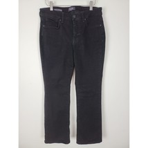 NYDJ Jeans 6 Womens Lift Tuck Technology Barbara Bootcut Mid Rise Black Bottoms - £20.61 GBP