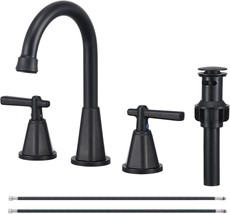 Bathroom Sink Faucet, Matte Black 8 Inch Widespread Bathroom Faucet For ... - $67.94