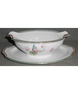 1950s Noritake CYCLAMEN PATTERN Gravy Boat w/Attached Underplate JAPAN - €20,25 EUR