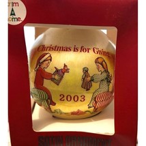 Boxed 2001 Satin Christmas Ornament Christmas Is For Giving - $6.65
