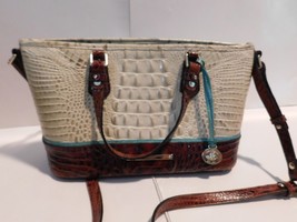 Brahmin Ivory Blue Pecan Asher Bag Crossbody Bag - £120.18 GBP