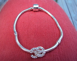 Beautiful Pandora's Bracelet With Sparkling Crystals - £14.38 GBP