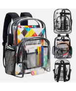 mommore Heavy Duty Clear Backpack Durable See Through Bookbags for Schoo... - $216.89 MXN
