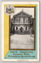 Philadelphia PA 1908 225th Anniversary Founder Week Carpenter Hall Postcard B48  - £10.19 GBP