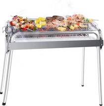 27.5&#39;&#39;X12.2&#39;&#39;X 27.5&#39;&#39; Charcoal Grill, Barbecue Charcoal Grill, Outdoor Stainless - £65.71 GBP