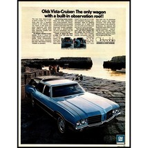 1971 Oldsmobile Vista Cruiser Station Wagon Vintage Print Ad Ocean 70s Show Car - £8.20 GBP