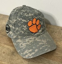 Clemson Tigers Hat Cap Strap Back Camo Green OHT &#39;47 Military Paw Logo Football - £19.05 GBP