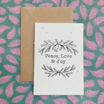 Peace, Love &amp; Joy - Plantable Botanical Seed Card - £5.22 GBP