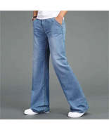 Men&#39;s Loose Straight-leg Wide-leg Flared Jeans - £17.12 GBP