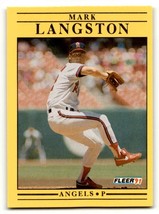 1991 Fleer #318a Mark Langston    California Angels Baseball Cards NM N ID:58126 - $1.67