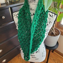 Green Twinkle Tinsel Bobble Knit Warm Women&#39;s Infinity Cowl Scarf  Christmas Win - £31.96 GBP