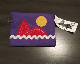 NWT Parceria Carioca Sea Whale Design Purple Coin Purse Wallet ~ Made in Brazil - £5.18 GBP