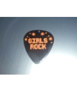 GIRLS ROCK Jewelry Pendant Large Guitar Pick Shaped Black and Pink DISNEY - £7.85 GBP
