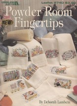 Leisure Arts Powder Room Fingertips Cross Stitch Pattern Leaflet 2740 Hand Towel - £6.16 GBP