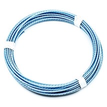 19 WG x 50&#39; 4 Strand Blue Vinyl Coated Galvanized Steel Guy Wire - £8.39 GBP