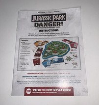 Jurassic Park Danger Adventure Strategy Game Ravensburger Manual Only - $9.69