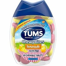 Tums Chewy Bites Lemonade Extra Strength Antacid, 60 Chewable Tablets  - £7.47 GBP