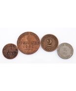 Menge Von 4 Deutsche States Preußen Münzen : 1846 - 1874 1 - 5 Pf Fein S... - $75.86
