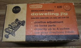 Vintage Sears Craftsman 4186 Revolving-Turret Doweling Jig With Dowel Ce... - $39.99