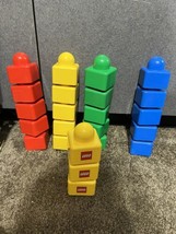 23 LEGO DUPLO Primo Primary Colors Stacking Building Blocks Lego Logo lot - £19.37 GBP