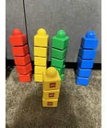 23 LEGO DUPLO Primo Primary Colors Stacking Building Blocks Lego Logo lot - £19.51 GBP