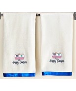 HAPPY CAMPER ~ 15&quot; x 25&quot; ~ 100% Cotton ~ Machine Washable ~ Hand Towels - £21.10 GBP