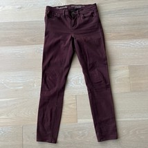 Madewell Skinny Skinny Ankle Pants Jeans Maroon Burgundy Red sz 26 - $29.02