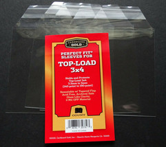 5 Loose Cardboard Gold Perfect Fit Sleeves for Top-Load 3x4 from 140-190 Pt Bag - £1.17 GBP