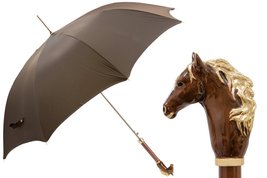Pasotti Brown Horse Umbrella New - $355.00