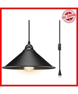 Big Black Plug in Pendant Light - 13FT Industrial Vintage Hanging Fixture - $640.18 MXN