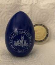 Biden White House Challenge Coin + 2023 Easter Blue Egg President Dog Democrat - £23.06 GBP