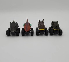 Lot of 4 Dino Bros Pull Back &amp; Go Dinosaur Mini Monster Truck Toy - £7.71 GBP