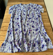Isaac mizrahi live NWOT Women’s printed pebble knit dress size 5XT blue B4 - £15.49 GBP