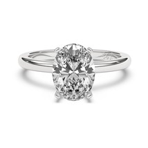 0.75CT Oval Cut Solitaire G-H Color with  I1 Clarity Natural Diamond Engagement - £1,810.61 GBP