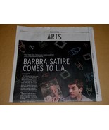 Barbra Streisand Arts Newspaper Supplement Vintage 2014 Buyer And Cellar  - $27.42 CAD
