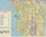 Hertz Rent a Car Seattle Bellevue Renton Washington Map 1982 - £7.78 GBP
