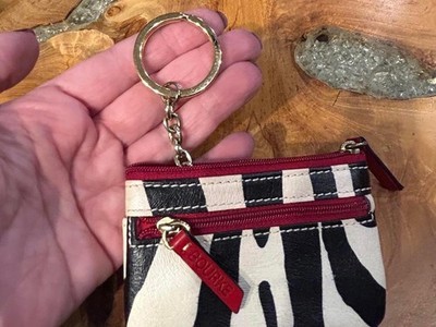 Dooney & Bourke Zebra Print Coin Purse with Keychain Item image 4