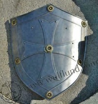 Medieval Knight Heater Shield 18 Inches Sca Larp Waster Handmade Shield. - £68.97 GBP