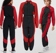 Nike Air Jordan Essentials Women&#39;s Flight Suit Jumpsuit, Black/Red Size XS - $61.58