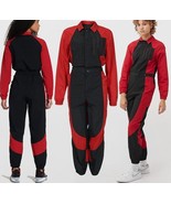 Nike Air Jordan Essentials Women's Flight Suit Jumpsuit, Black/Red Size XS - $139.95