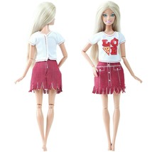 Doll Dress Casual Party Wear Handmade Clothes And Accessories For Barbie... - $9.41 CAD