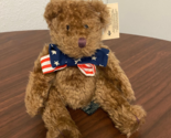 Russ Bear Plush Little Patriots Bear American Flag Bow Tie Ode to America - £6.17 GBP