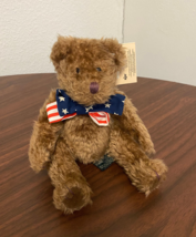 Russ Bear Plush Little Patriots Bear American Flag Bow Tie Ode to America - $7.87