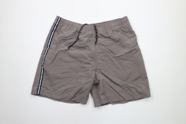 Vintage Gap Mens Size 2XL XXL Faded Striped Lined Shorts Swim Trunks Gray Nylon - £31.03 GBP