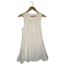 Free People Womens 4 Birds Of A Feather Embroidered Sleeveless Dress Ivory - $21.77