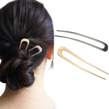 2 Pack U-Shaped Metal Hair Fork Hair Clips Stick Pin Hairpins Hair Comb ... - £10.19 GBP