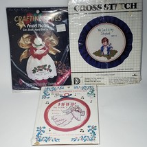 Lot of 3 Religious Counted Cross Stitch Kits Angel Bible My Shepard Seal... - $12.95