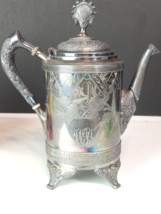 Rare Vintage EW.  c 1885  quadruple plated  kettle 10“ Tall  - £62.64 GBP