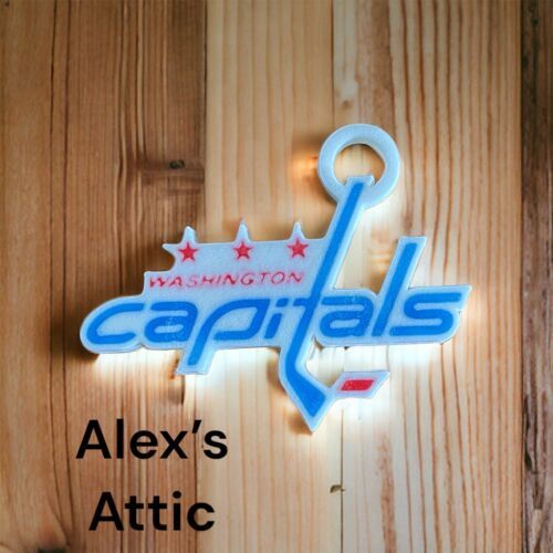 NEW - 3d Printed Washington Capitals Key Ring - $4.94